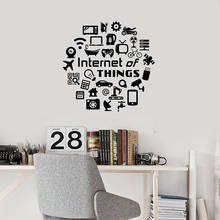 Pegatina de vinilo de Internet de las cosas para pared, dispositivo de decoración de dispositivos IoT, pegatinas, Mural, decoración del hogar para habitación de niños, estudio, tatuaje de pared Y198 2024 - compra barato