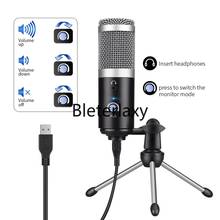 Usb condensador estúdio microfone microfone microfone do computador para youtube podcast instrumento de gravação jogar ao vivo voz chat microfone 2024 - compre barato