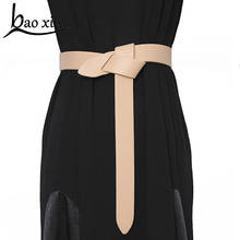 Новый Модный женский винтажный ремень с пряжкой из искусственной кожи, аксессуары для повседневного платья, длинный корсетный ремень для женщин 2024 - купить недорого