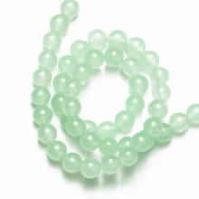 Wholesale 4 6 8 10 12 14mm Light Green Jades Beads Natural Stone Loose Beads for Jewelry Making DIY Bracelet Necklace Earrings 2024 - buy cheap