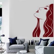 Beautiful woman spa beauty salon hairdresser hair salon vinyl wall decals home bedroom art decoration sticker mural MF59 2024 - buy cheap