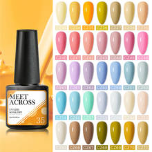 MEET ACROSS-Conjunto de esmaltes en Gel para manicura, barniz para capa superior de uñas semipermanente, UV, LED, Nail Art 2024 - compra barato