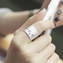 Кольцо обручальное женское регулируемое в винтажном стиле с надписью «обещание» 2024 - купить недорого