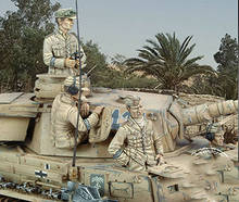 1/35 древний Panzer crew (4 фигурки бюст без бака) модельная фигурка из смолы наборы миниатюрный gk Unassembly Неокрашенный 2024 - купить недорого