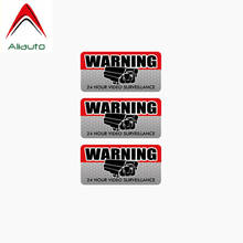 Aliauto 3 X Caution Car Sticker Warning Video Surveillance Reflective Waterproof Decal Motorcycle Accessories,10cm*4cm 2024 - buy cheap