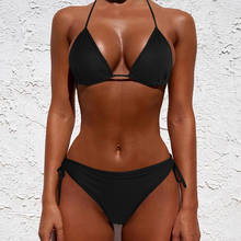 #Z45 Womens Bikini Set Bandage Push Up Bra V-Neck Swimwear Swimsuit Bathing Beachwear Beach Dress maillot de bain femme 2024 - buy cheap