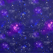 Belo azul escuro o padrão galáxia 100% tecido de algodão impressão digital material de costura infantil tecido diy roupas de camisa 2024 - compre barato
