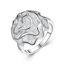 Кольца в форме цветка оптом посеребренные кольца для женщин модные ювелирные изделия для свадебной вечеринки высокое качество anelli donna 2024 - купить недорого