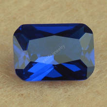 Оптовая продажа 3x5 ~ 13x18 мм 113 # темно-синие драгоценные камни прямоугольник форма восьмиугольника Огранки Свободный синтетический сапфир-e шпинель камень для ювелирных изделий 2024 - купить недорого