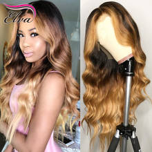Ombre 3T Lace Front Human Hair Wigs Elva Hair Brazilian Body Wave Lace Front Wig Pre Plucked Hairline Remy Hair Human Hair Wigs 2024 - buy cheap