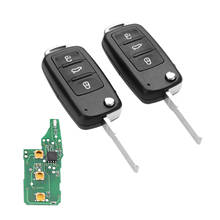 Yetaha 2pcs/lot 3 Buttons Remote Flip Folding Car Key 433Mhz ID48 Chip 5K0837202AD For VW Volkswagen Golf Tiguan Polo For Jetta 2024 - buy cheap