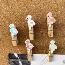 5 pçs flamingo empurrar pinos thumbtack dos desenhos animados clipes de madeira pushpins para a placa de cortiça decorativo fotos parede titular pinos organização 2024 - compre barato