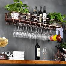 Suporte de vinho suspenso, prateleira criativa para pendurar na parede, suporte para vinho tinto, restaurante, armazenamento de ferro 2024 - compre barato