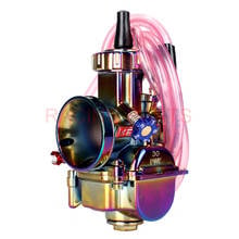 Universal Multicolor Motorcycle Carburetor 21 24 26 28 30 32 34mm Power Jet Dirt Bike 4T PWK Carburador 110cc 250cc 125cc 2024 - buy cheap