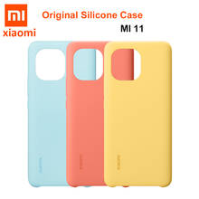 Xiaomi mi 11 capa de silicone original, capa de couro pu macio, fina, fosca, para xiaomi 11, capa traseira para xiaomi mi 11 2024 - compre barato