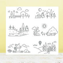 AZSG Quiet Scenery Clear Stamps For DIY Scrapbooking/Card Making/Album Decorative Silicone Stamp Crafts 2024 - buy cheap