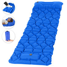 Colchoneta inflable para dormir con almohada, bomba de pie, colchón de aire para mochilero, senderismo, viajes, acampada 2024 - compra barato