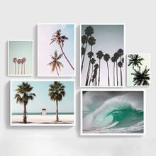 Картины с изображением кокосовой пальмы, пейзажи природы, фотографии, плакаты, пляжные, скандинавские украшения, пейзажные принты, Настенная живопись на холсте 2024 - купить недорого