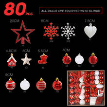 50pcs/Lot 5-8CM New Chic Christmas Xmas Tree Decoration Shiny Ball Snowflake Hanging Ornament For Home Party Pendants Gift 2024 - buy cheap