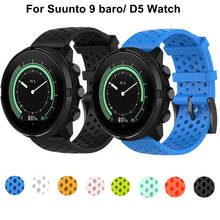 Silicone Watchband Strap for Suunto Spartan Sport/Sport wrist hr for Suunto 9 baro/ D5 Watch 24mm Replacement Band Bracelet 2024 - buy cheap