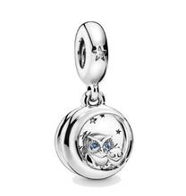 Genuine 925 Sterling Silver Bead Always By Your Side Owl Dangle Charm Fit Pandora Bracelets & Necklace Women Diy Jewelry 2024 - buy cheap