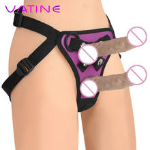 VATINE Strap On Dildos Pants Strapon Realistic Dildo Pants Adjustable Harness Belt With Rings Wearable Penis Panties Sex Shop 2024 - buy cheap