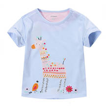 Cotton Printed Short Sleeve Baby Girls T Shirt Summer Brand Round Neck Children's Clothes Kids Tops Tee 1-6 Years 2024 - buy cheap