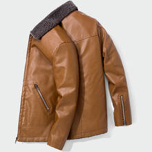 Premart Winter Men's Leather Jacket New Fashion Mens Motorcycle PU Coats Zipper Casual Lapel Jacket Male Large Size 8XL LK014 2024 - buy cheap