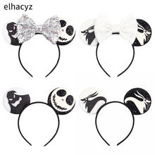 10pcs/lot Wholesale Fashion Halloween Ghost Skull Mouse Ears Hairband Women Sequins Mouse Headband Girls Ear Hair Accessories 2024 - buy cheap