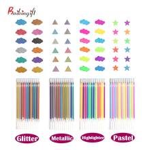 12/24/36/48 Colors Flash Gel Pen Highlight Cute Candy Color Full Shinning Refill For Children Painting Graffiti Art Supply 2024 - buy cheap