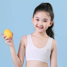 4pcs/lot Cotton Young Girls Training Bra Children Bras Kids Vest Teens  Underwear