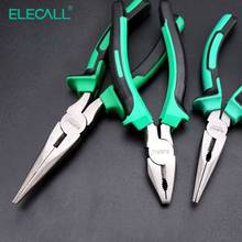 ELECALL Mini Electrician Cable Wire Cutting Plier 6" 8" Diagonal Long Nose plier Cutter Nippers Stripping Crimpping 2024 - buy cheap