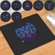 Mouse Pad Game Gamer Mouse Pad Smooth Waterproof PU Leather Laptop Mouse Pad Zodiac Pattern Durable Mouse Mat 2024 - buy cheap