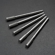 5PCS Diamond Welding Grinding Burr Drill Bits Cylinder Type Diamond Rod Head 4mm Grinding Diameter For Rotary Machinery Tool 2024 - buy cheap