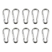 10pcs Spring Snap Hook Stainless Steel Carabiner Steel Clips Keychain Heavy Duty Quick Link for Camping Hiking Travel Tools 2024 - buy cheap