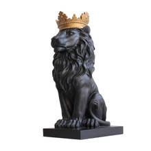 Crown Lion Statue Handicraft Decorations Resin Figurines For Home Decoration Sculpture Living Room Decoration Accessories Gifts 2024 - buy cheap
