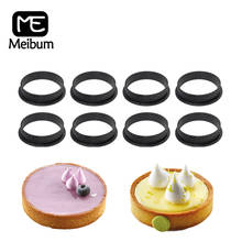 2/4/6/8 Pieces Plastic Perforated Egg Tart Mould French Dessert Mold Cheese Fruit Cake Ring Model Kitchen Baking Mold 2024 - buy cheap