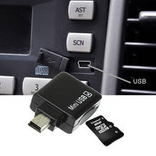 Mini USB de 5 pines para coche, unidad Flash OTG, Micro SD, lector de tarjetas TF, Cable adaptador para reproductor de música MP3, USB 2024 - compra barato