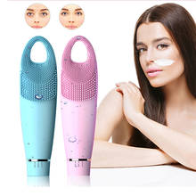 Electric Facial Cleansing Brush Silicone Sonic Vibration Mini Cleaner Deep Pore Cleaning Skin Eye Massager Face Care Tools 2024 - buy cheap