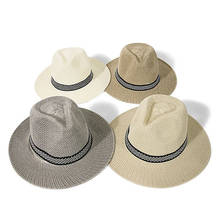 Складная летняя шляпа от солнца унисекс, Повседневная Соломенная шляпа для отпуска, женские пляжные мужские шляпы с широкими полями 2024 - купить недорого