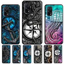 Sailing compass nautical Sea turtle Case For Realme 8i 9i 8 9 Pro C21 GT Neo 2 Master Cover For OnePlus 9R 8T Nord2 9 10 Pro 2024 - buy cheap