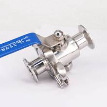 1" 25mm 304 Stainless Steel Sanitary 1.5" Tri Clamp Knock-down Ball Valve For Homebrew Dairy Product 229 PSI 2024 - buy cheap