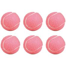 Pacote de bolas de tênis rosa, 6 peças, resistente ao desgaste, elástico, para treinamento, 66mm, para mulheres, iniciantes, bola de tênis para prática de clube 2024 - compre barato