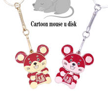 USB stick cartoon mouse pen drive 4gb 8gb 16gb 32gb 64gb cute metal memory stick pendrive creative gift mini usb flash drive128g 2024 - buy cheap