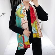 2019 новый дизайн роскошный бренд двухслойный саржевый Пейсли женский модный шарф галстук Шелковый шейный платок шарфы головной шарф для женщин 2024 - купить недорого