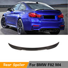 Автомобильный задний спойлер для багажника BMW F82 M4 Coupe 2014-2018, задний спойлер для багажника из углеродного волокна 2024 - купить недорого