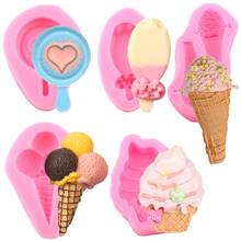 Ice Cream Cone Silicone Molds DIY Party Baby Birthday Cupcake Fondant Cake Decorating Tools Candy Clay Chocolate Gumpaste Moulds 2024 - buy cheap