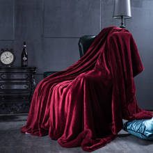 Cobertor de lã, cobertor quente para cama, sofá, cor sólida, colcha fina, pelúcia, cochilo, lençol de escritório 2024 - compre barato