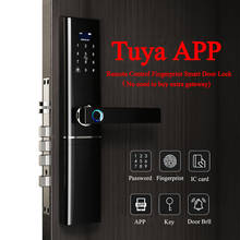 Tuya APP Wifi Smart Door Lock Fingerprint Smart Lock Bluetooth Unlock Security Intelligent Lock Biometric Electronic Door Lock 2024 - buy cheap