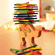 Wooden Elephant Camel Animal Balancing Stack Colorful Block Development Kids Toy Parent-Child Interactive Game Toys 2024 - buy cheap